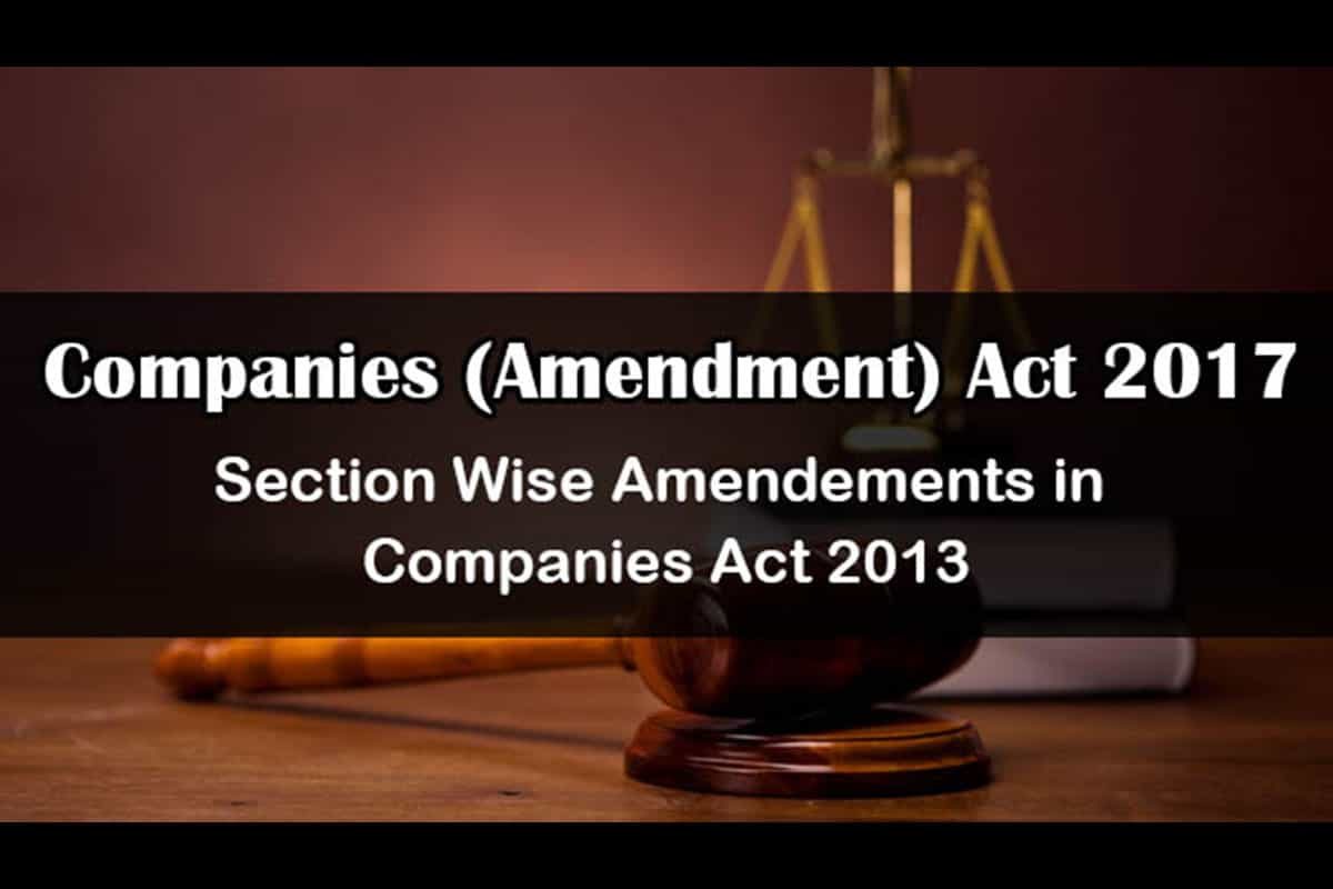 An Overview of the Companies Amendment Act, 2017